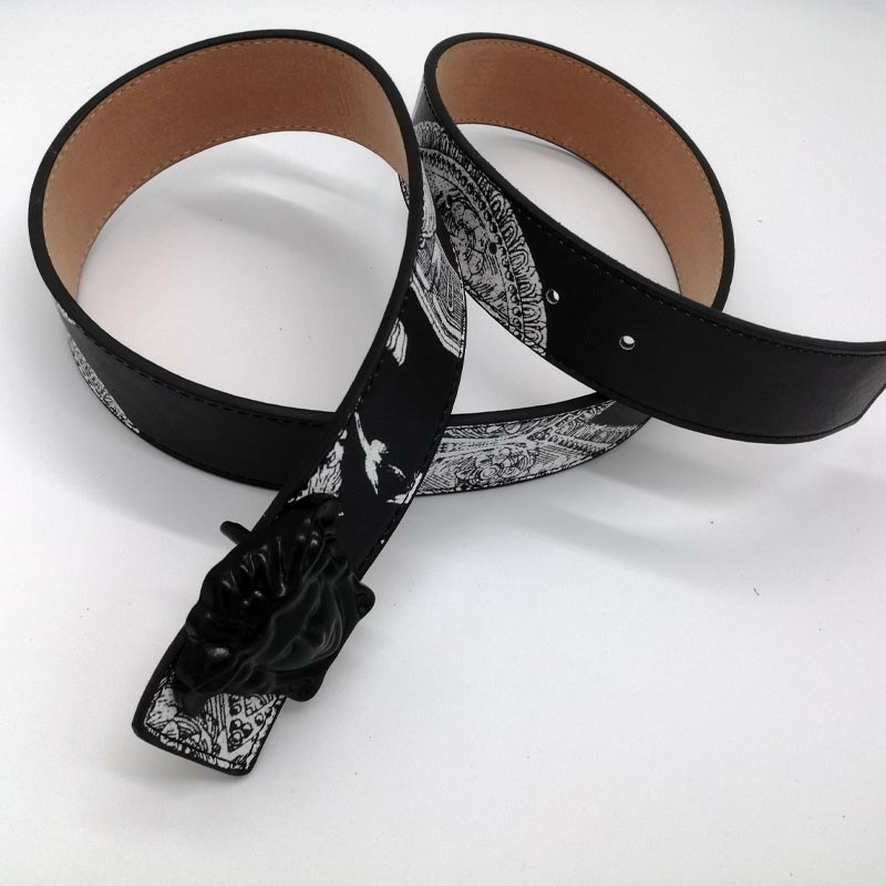 Versace Medusa Barocco Reversible Leather Belt Multi