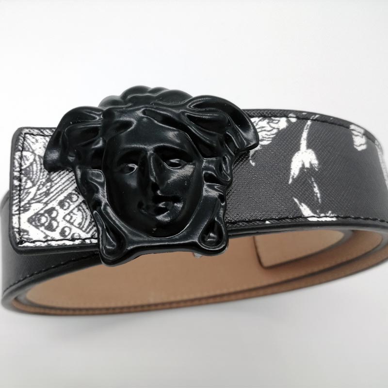 Versace Men's Reversible Barocco Medusa Leather Belt